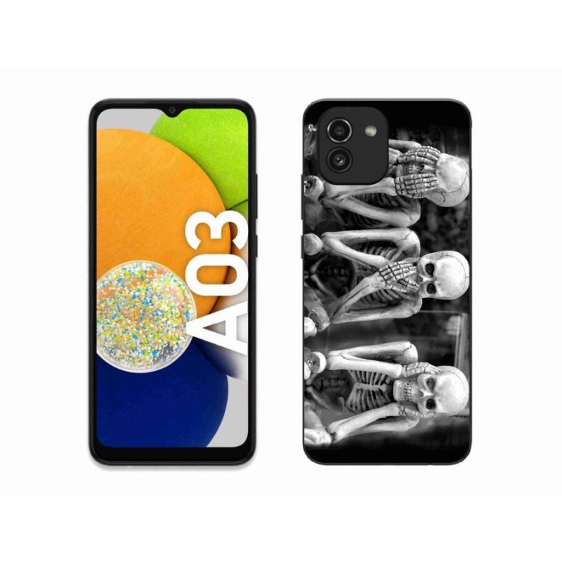 Gelový kryt mmCase na mobil Samsung Galaxy A03 - kostlivci