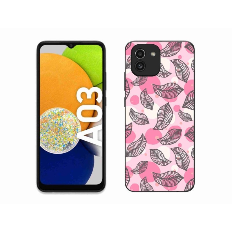 Gelový kryt mmCase na mobil Samsung Galaxy A03 - kreslené padající listy