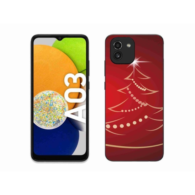 Gelový kryt mmCase na mobil Samsung Galaxy A03 - kreslený vánoční stromek