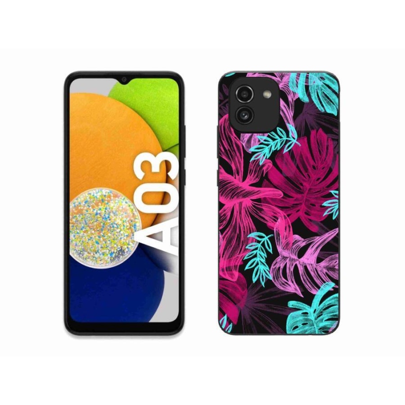 Gelový kryt mmCase na mobil Samsung Galaxy A03 - květiny 1