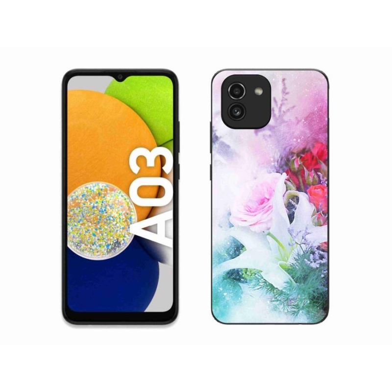 Gelový kryt mmCase na mobil Samsung Galaxy A03 - květiny 4