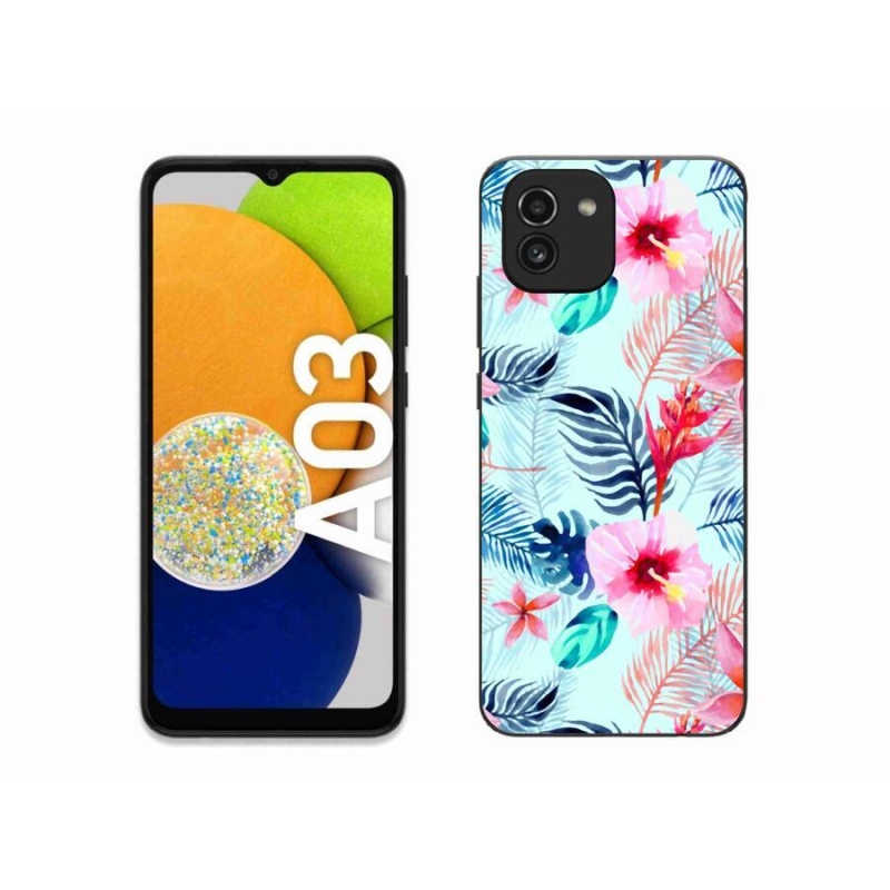 Gelový kryt mmCase na mobil Samsung Galaxy A03 - květiny