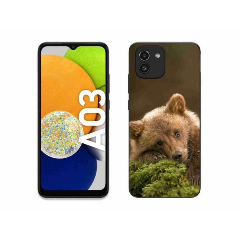 Gelový kryt mmCase na mobil Samsung Galaxy A03 - medvěd