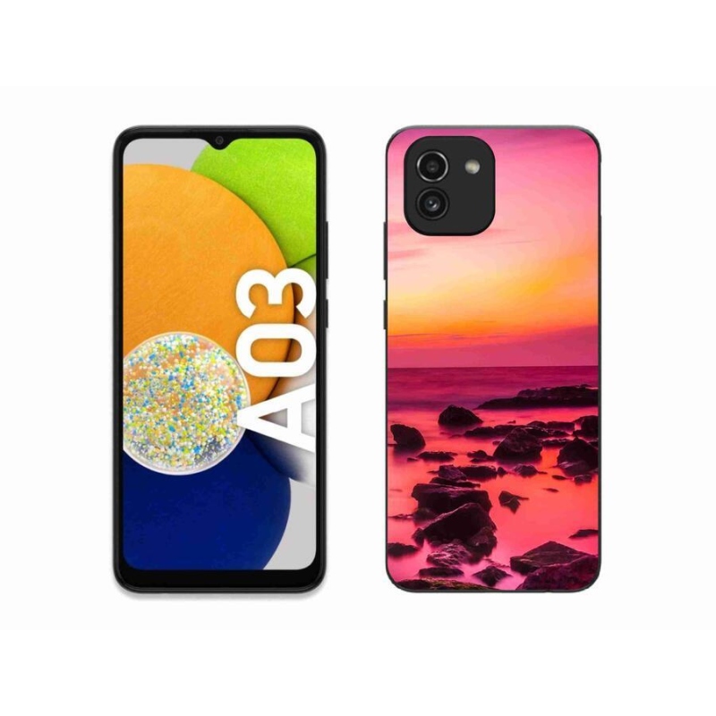 Gelový kryt mmCase na mobil Samsung Galaxy A03 - moře a záře