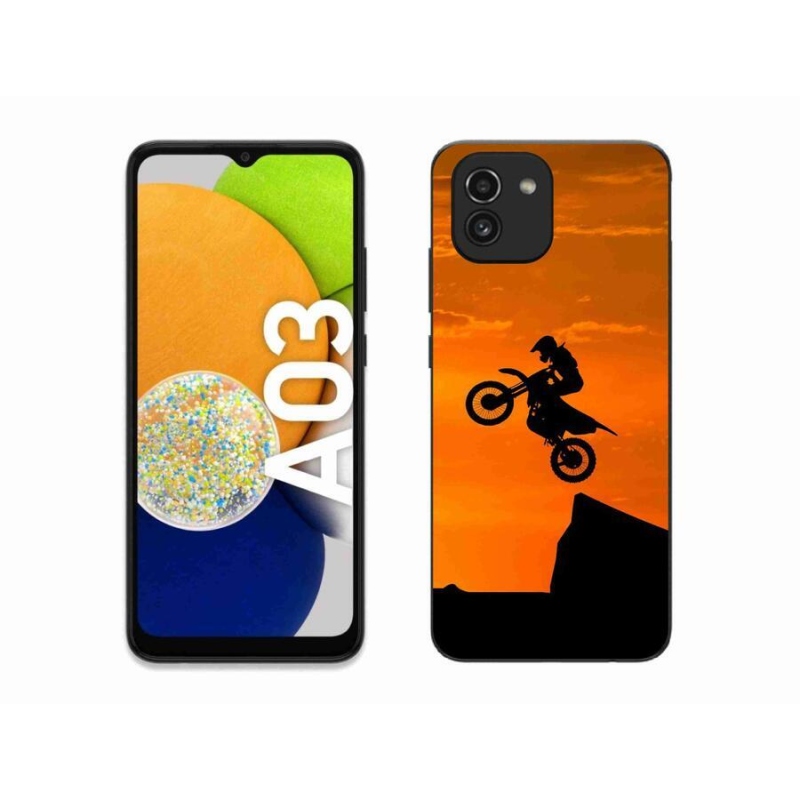 Gelový kryt mmCase na mobil Samsung Galaxy A03 - motocross