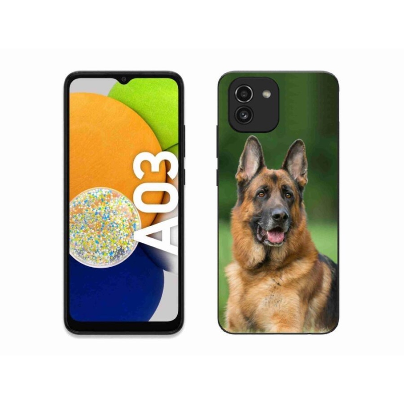 Gelový kryt mmCase na mobil Samsung Galaxy A03 - německý ovčák
