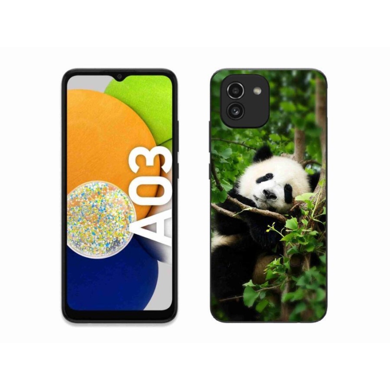 Gelový kryt mmCase na mobil Samsung Galaxy A03 - panda