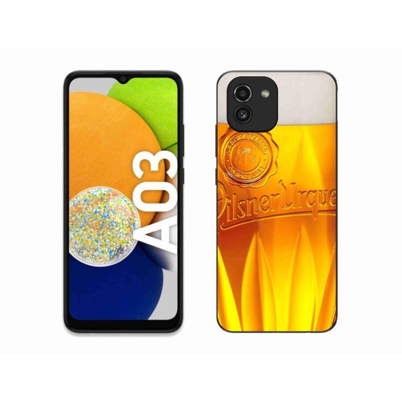 Gelový kryt mmCase na mobil Samsung Galaxy A03 - pivo