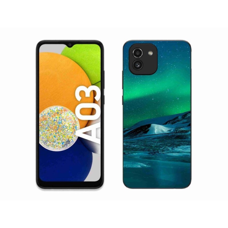 Gelový kryt mmCase na mobil Samsung Galaxy A03 - polární záře