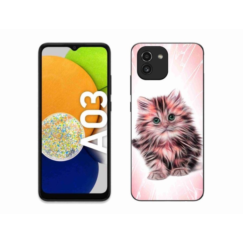 Gelový kryt mmCase na mobil Samsung Galaxy A03 - roztomilé kotě