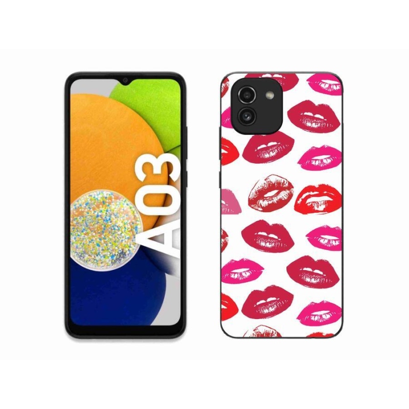 Gelový kryt mmCase na mobil Samsung Galaxy A03 - rty
