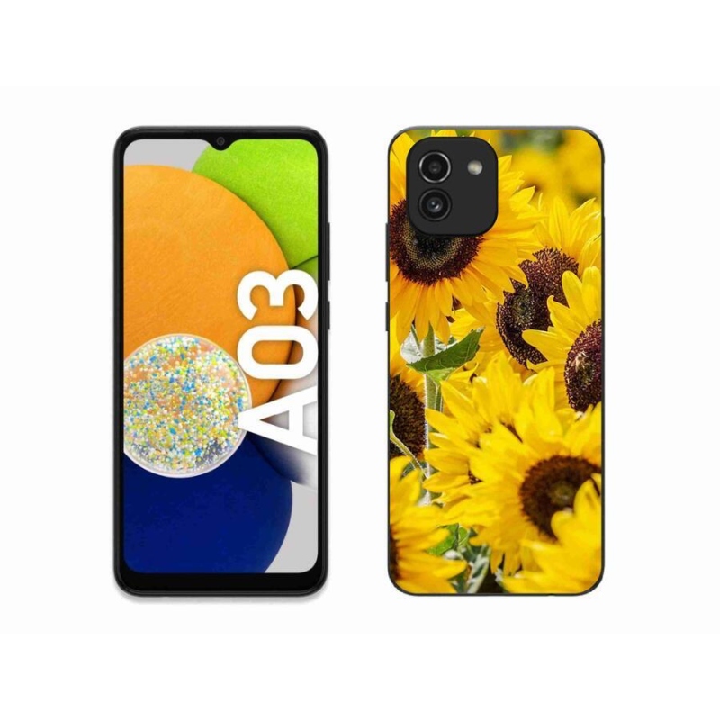 Gelový kryt mmCase na mobil Samsung Galaxy A03 - slunečnice