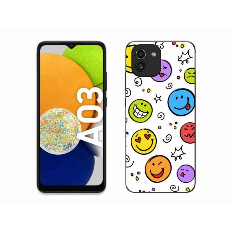 Gelový kryt mmCase na mobil Samsung Galaxy A03 - smajlíci