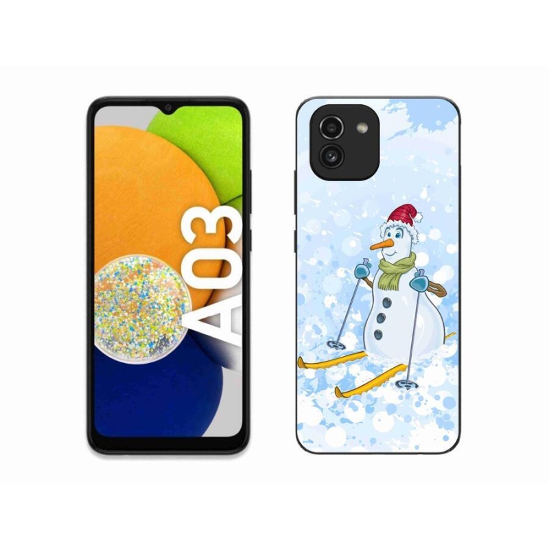 Gelový kryt mmCase na mobil Samsung Galaxy A03 - sněhulák