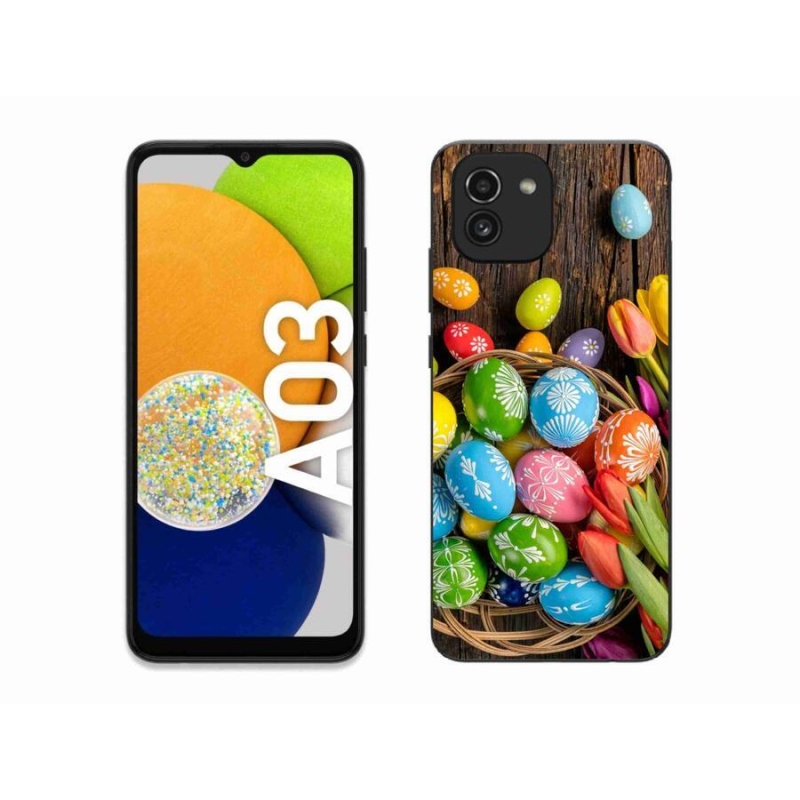 Gelový kryt mmCase na mobil Samsung Galaxy A03 - velikonoční vajíčka