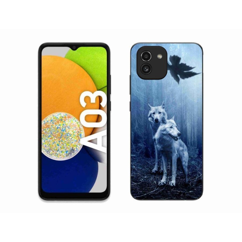 Gelový kryt mmCase na mobil Samsung Galaxy A03 - vlci v lese