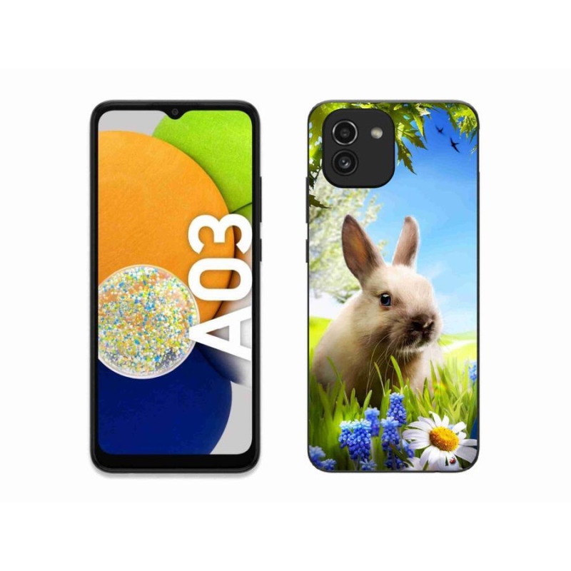 Gelový kryt mmCase na mobil Samsung Galaxy A03 - zajíček