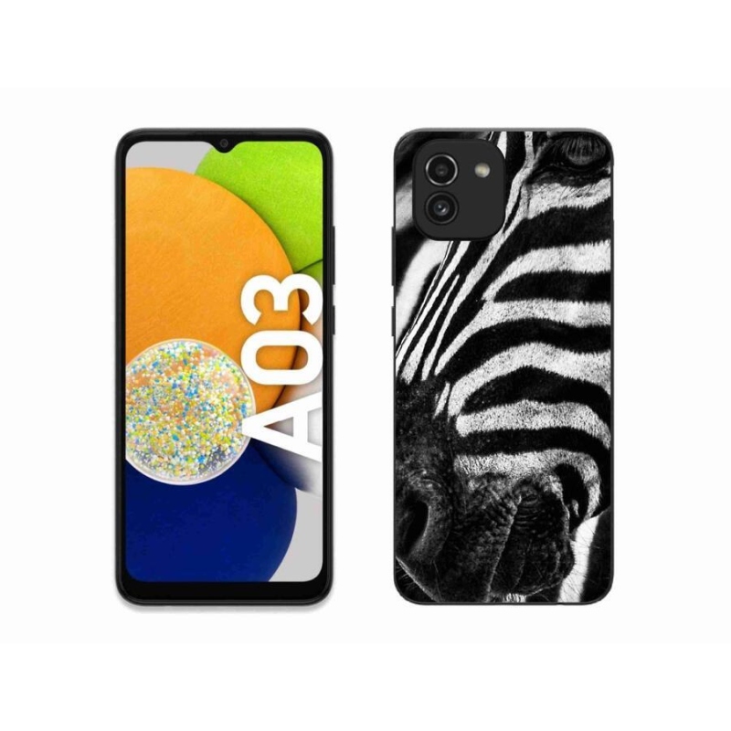 Gelový kryt mmCase na mobil Samsung Galaxy A03 - zebra