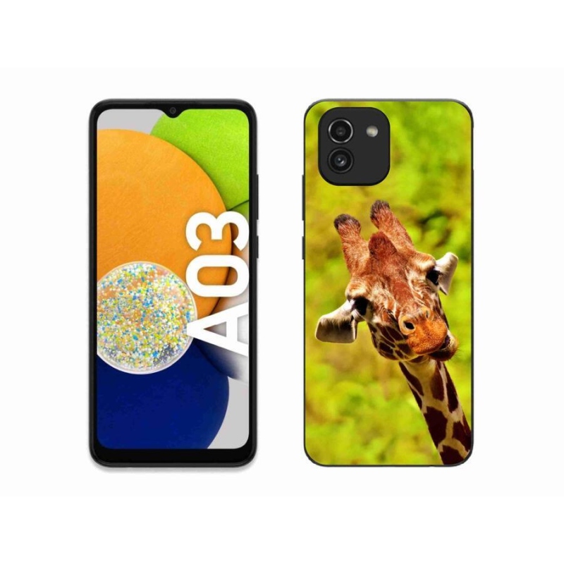 Gelový kryt mmCase na mobil Samsung Galaxy A03 - žirafa