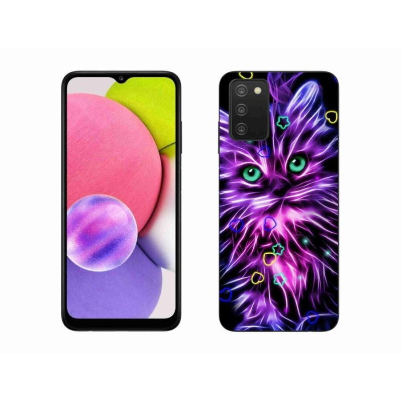 Gelový kryt mmCase na mobil Samsung Galaxy A03s (166.6 x 75.9 x 9.1) - abstraktní kočka