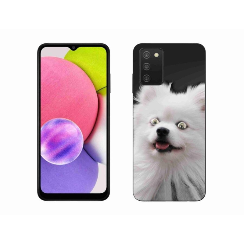 Gelový kryt mmCase na mobil Samsung Galaxy A03s (166.6 x 75.9 x 9.1) - bílý špic