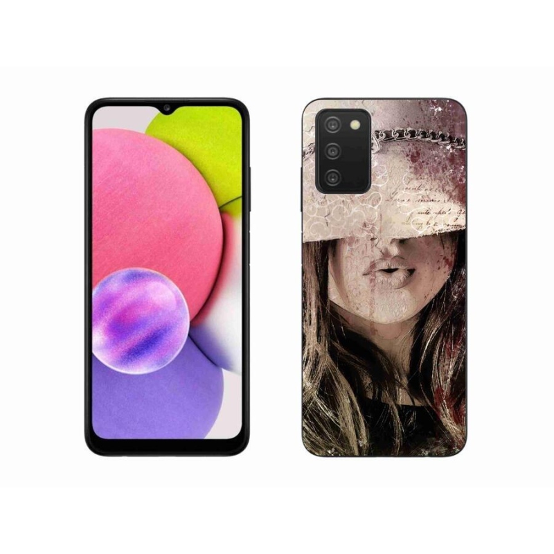 Gelový kryt mmCase na mobil Samsung Galaxy A03s (166.6 x 75.9 x 9.1) - dívka
