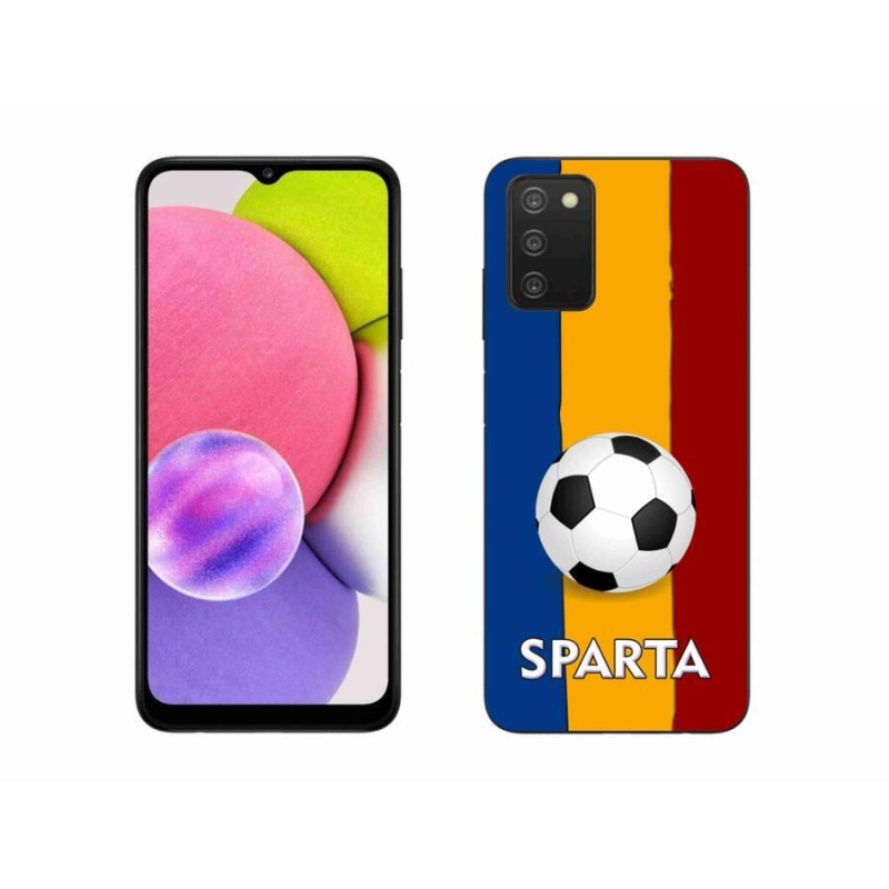 Gelový kryt mmCase na mobil Samsung Galaxy A03s (166.6 x 75.9 x 9.1) - fotbal 1