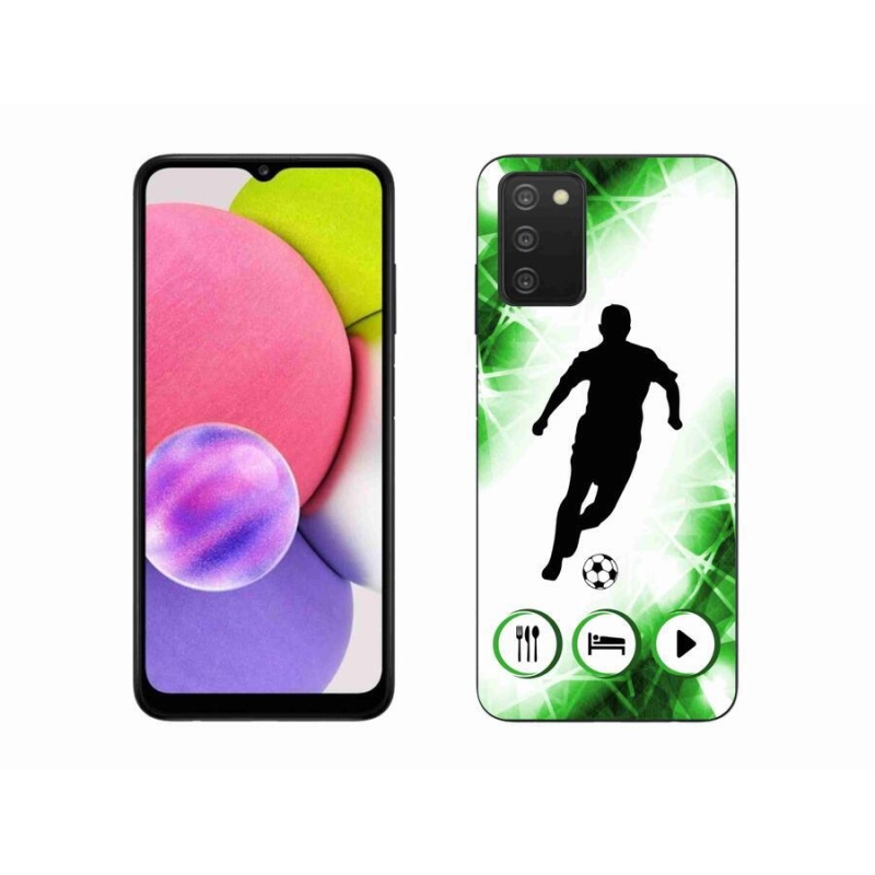 Gelový kryt mmCase na mobil Samsung Galaxy A03s (166.6 x 75.9 x 9.1) - fotbalista