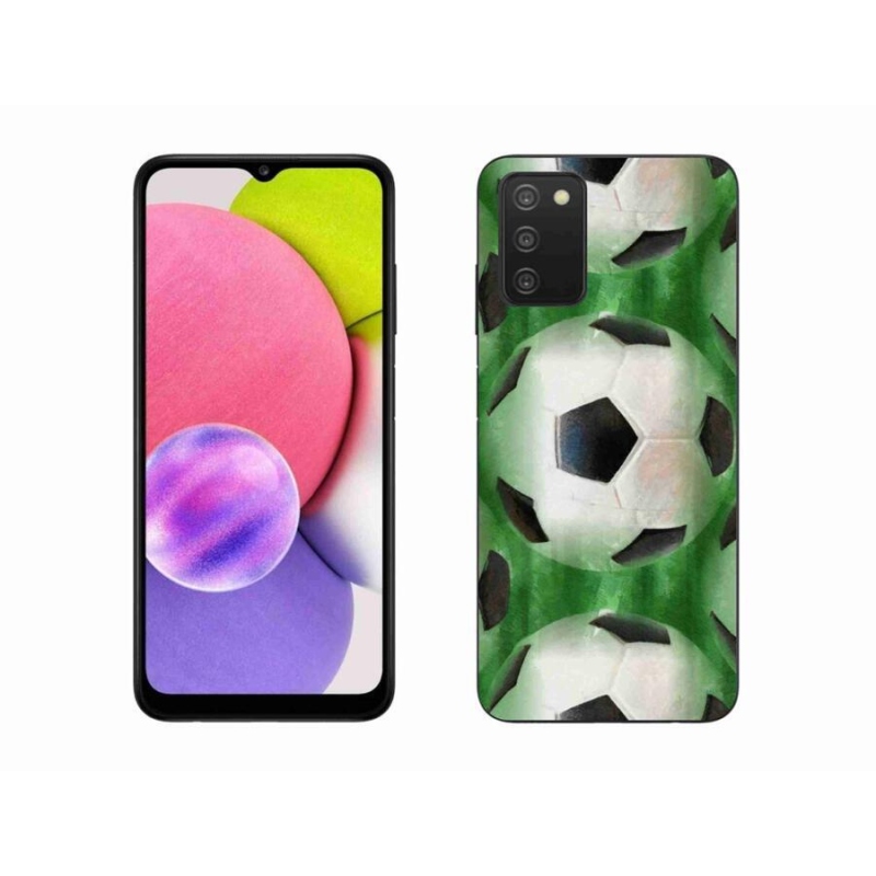 Gelový kryt mmCase na mobil Samsung Galaxy A03s (166.6 x 75.9 x 9.1) - fotbalový míč