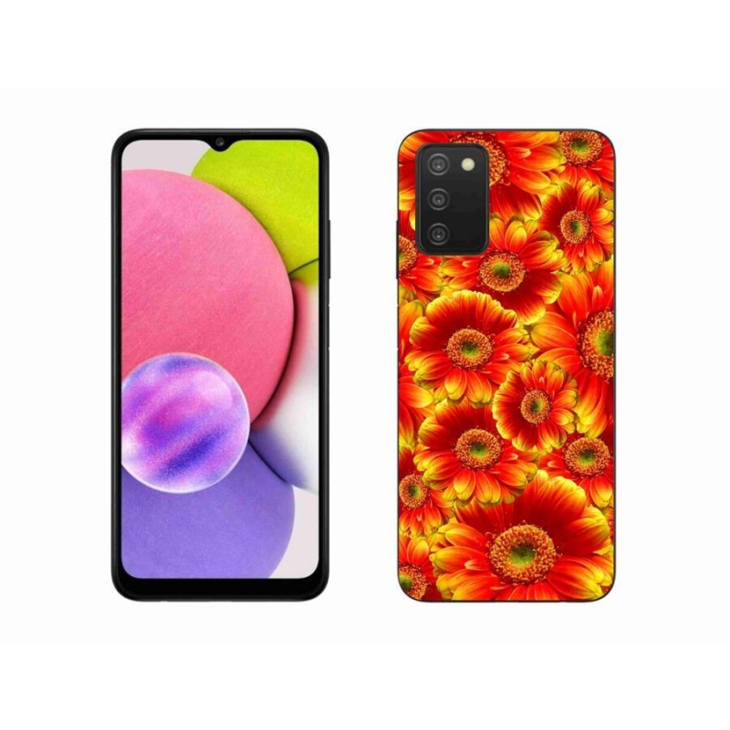 Gelový kryt mmCase na mobil Samsung Galaxy A03s (166.6 x 75.9 x 9.1) - gerbera 1