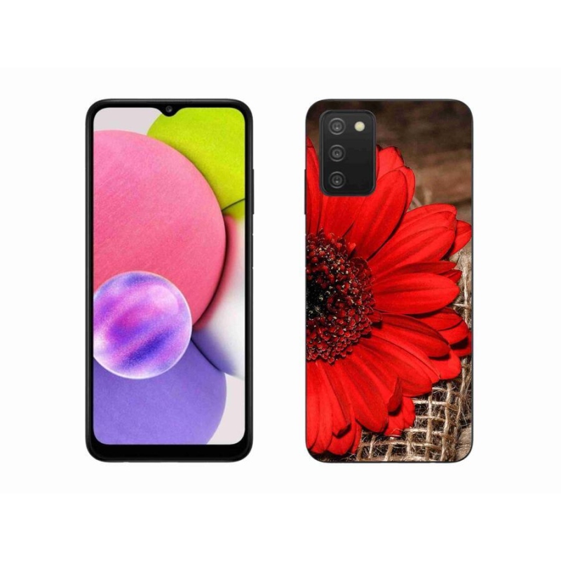 Gelový kryt mmCase na mobil Samsung Galaxy A03s (166.6 x 75.9 x 9.1) - gerbera