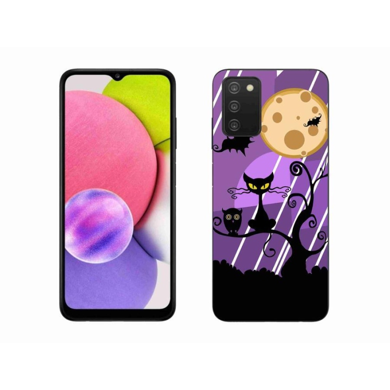 Gelový kryt mmCase na mobil Samsung Galaxy A03s (166.6 x 75.9 x 9.1) - halloween
