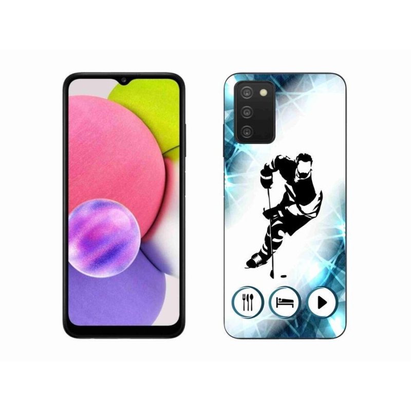 Gelový kryt mmCase na mobil Samsung Galaxy A03s (166.6 x 75.9 x 9.1) - hokej 1