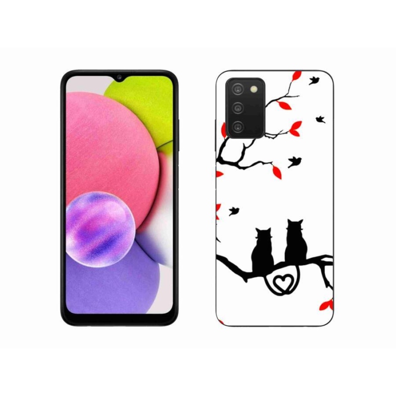 Gelový kryt mmCase na mobil Samsung Galaxy A03s (166.6 x 75.9 x 9.1) - kočičí láska