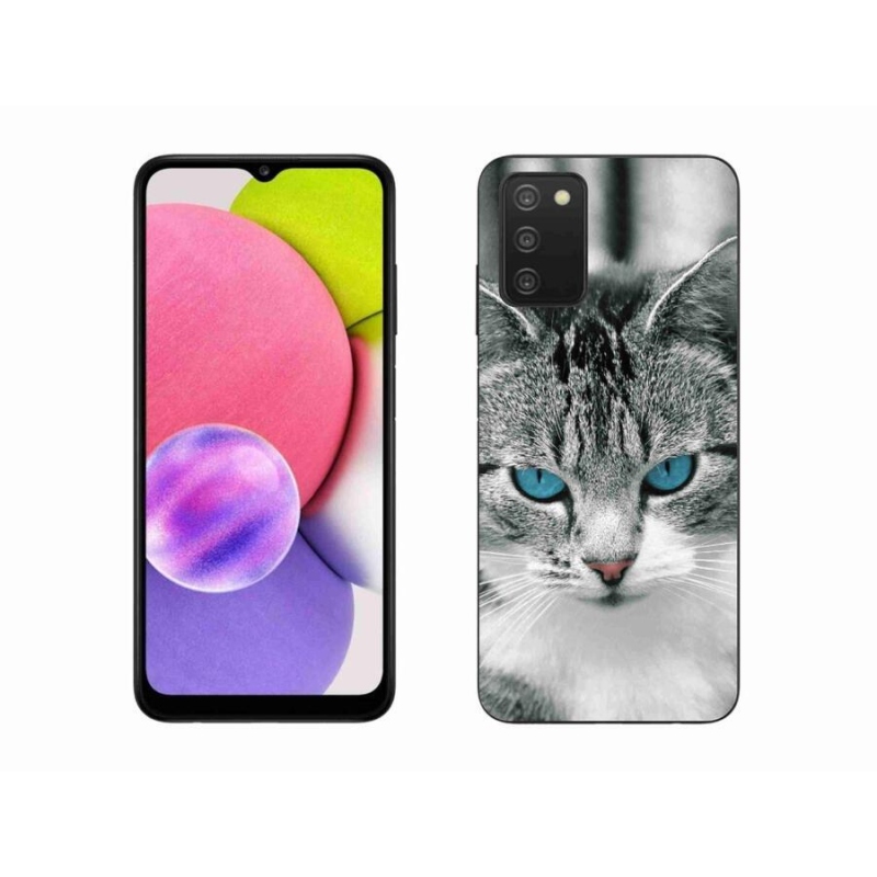 Gelový kryt mmCase na mobil Samsung Galaxy A03s (166.6 x 75.9 x 9.1) - kočičí pohled 1