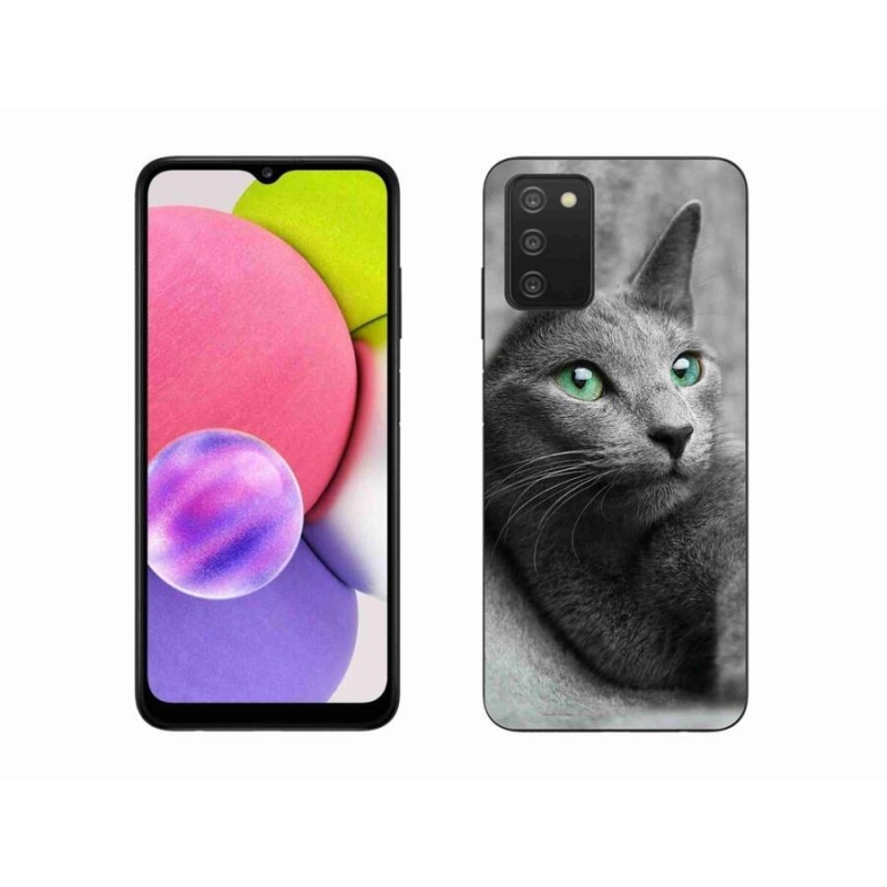 Gelový kryt mmCase na mobil Samsung Galaxy A03s (166.6 x 75.9 x 9.1) - kočka 2