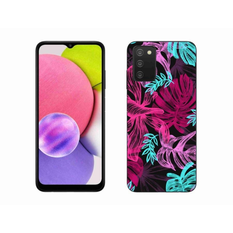 Gelový kryt mmCase na mobil Samsung Galaxy A03s (166.6 x 75.9 x 9.1) - květiny 1