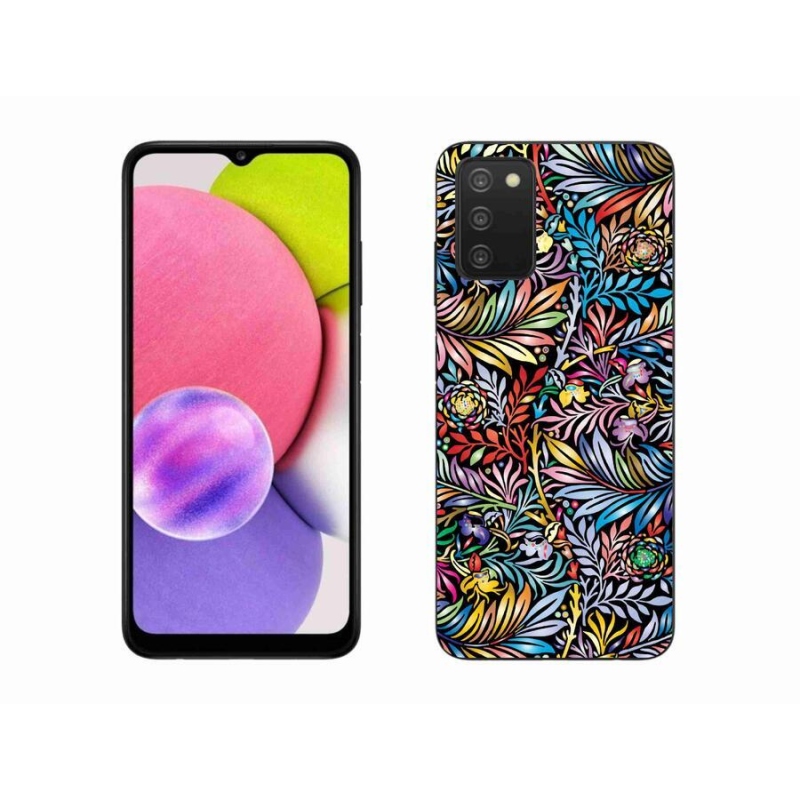 Gelový kryt mmCase na mobil Samsung Galaxy A03s (166.6 x 75.9 x 9.1) - květiny 5