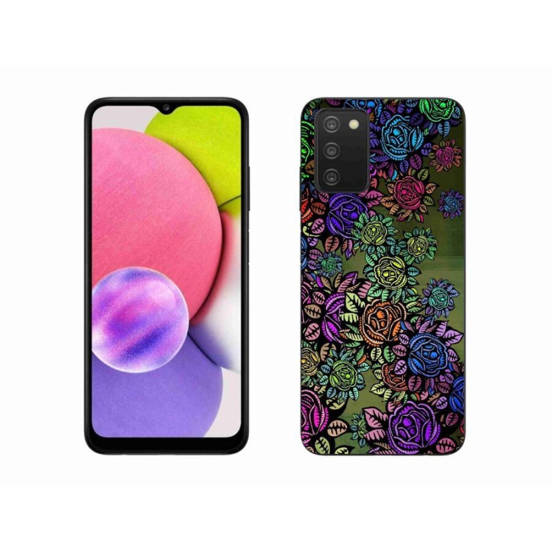 Gelový kryt mmCase na mobil Samsung Galaxy A03s (166.6 x 75.9 x 9.1) - květiny 6