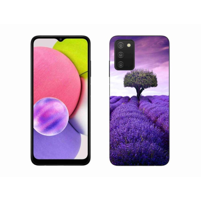 Gelový kryt mmCase na mobil Samsung Galaxy A03s (166.6 x 75.9 x 9.1) - levandulová louka