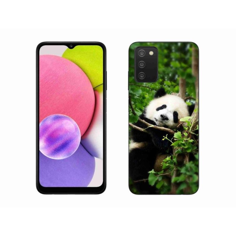 Gelový kryt mmCase na mobil Samsung Galaxy A03s (166.6 x 75.9 x 9.1) - panda