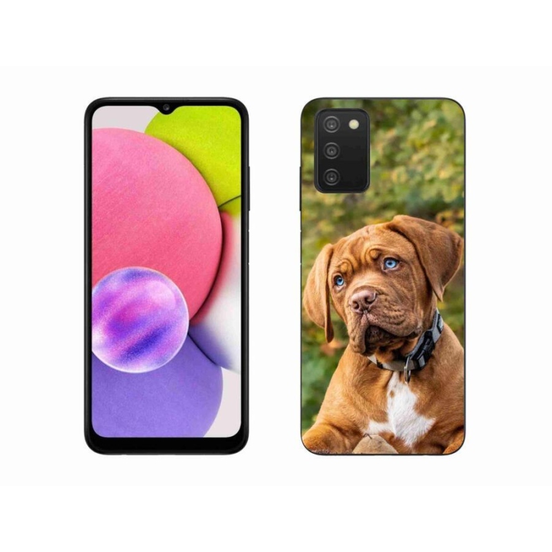 Gelový kryt mmCase na mobil Samsung Galaxy A03s (166.6 x 75.9 x 9.1) - štěně