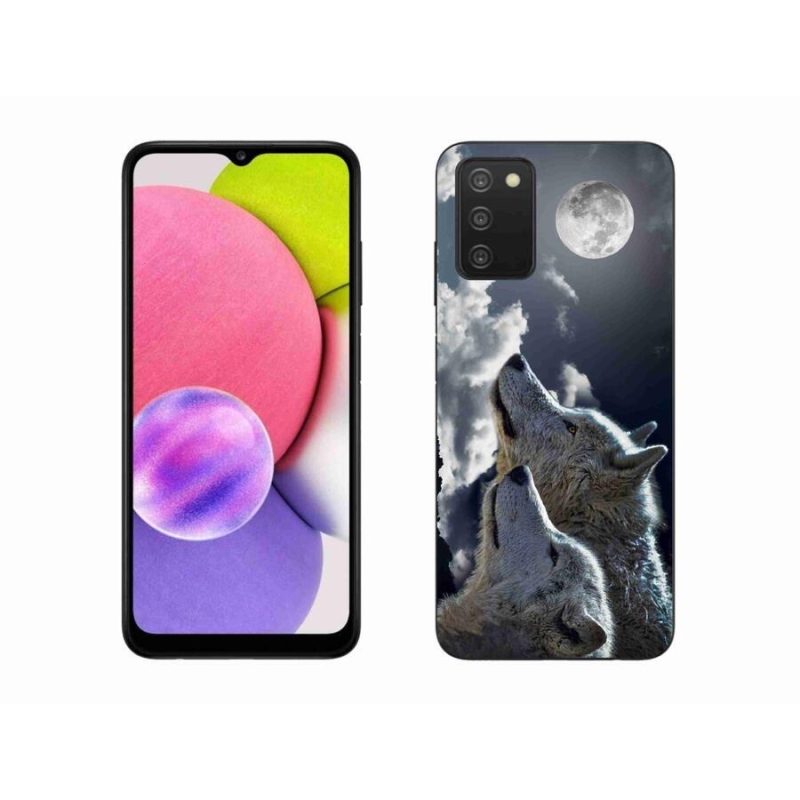 Gelový kryt mmCase na mobil Samsung Galaxy A03s (166.6 x 75.9 x 9.1) - vlci