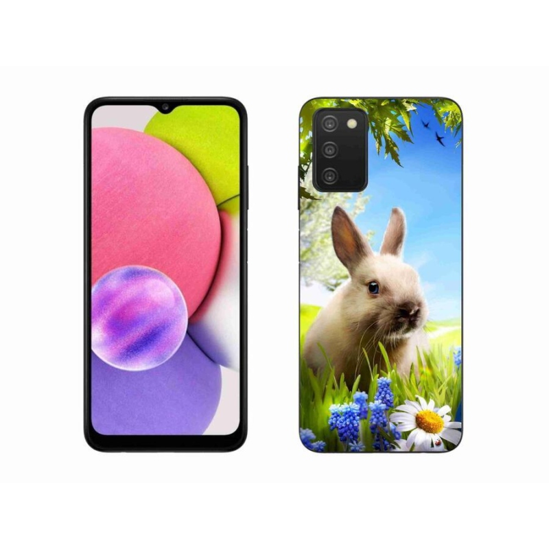 Gelový kryt mmCase na mobil Samsung Galaxy A03s (166.6 x 75.9 x 9.1) - zajíček