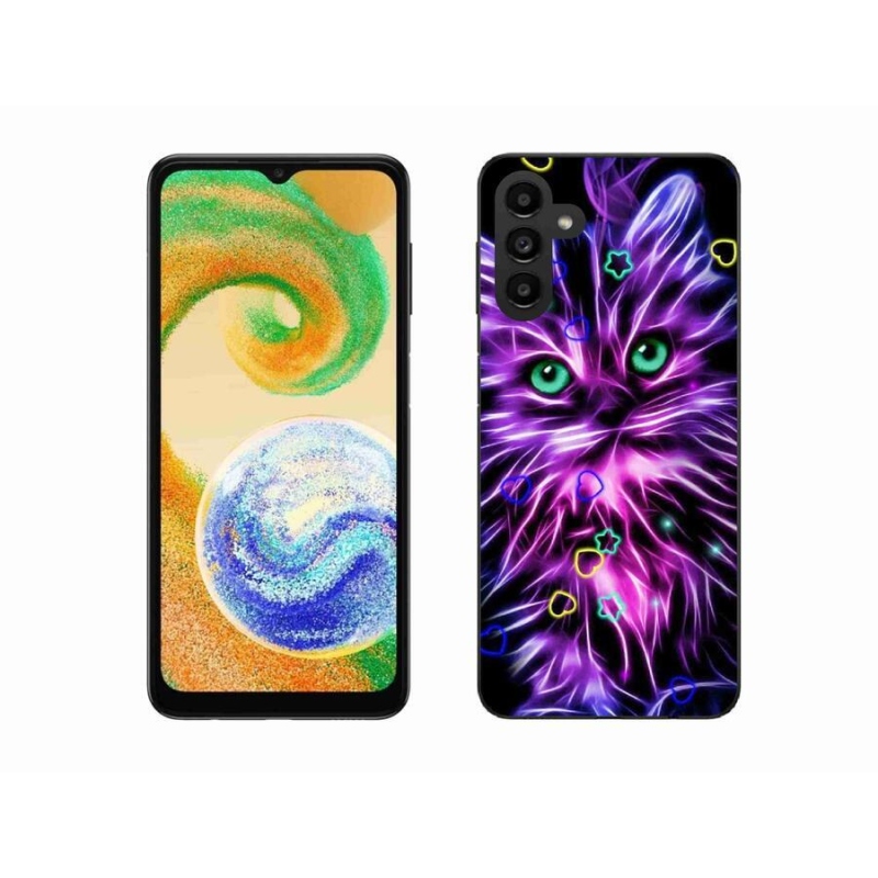 Gelový kryt mmCase na mobil Samsung Galaxy A04s (164.7x76.7x9.1mm) - abstraktní kočka