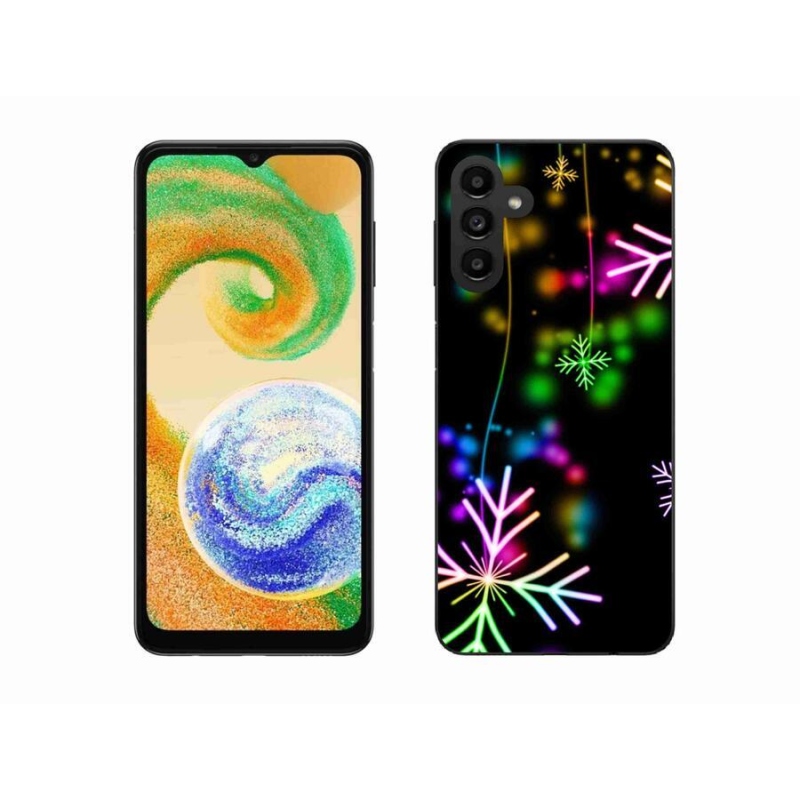 Gelový kryt mmCase na mobil Samsung Galaxy A04s (164.7x76.7x9.1mm) - barevné vločky