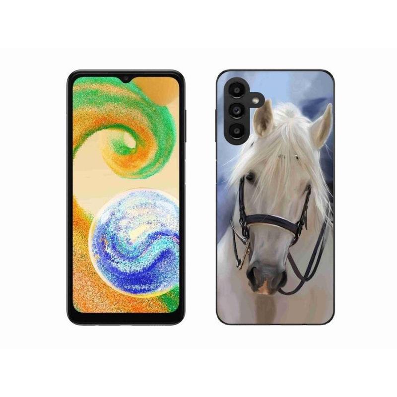 Gelový kryt mmCase na mobil Samsung Galaxy A04s (164.7x76.7x9.1mm) - bílý kůň