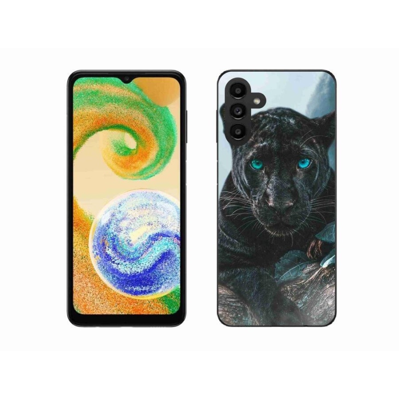 Gelový kryt mmCase na mobil Samsung Galaxy A04s (164.7x76.7x9.1mm) - černý panter