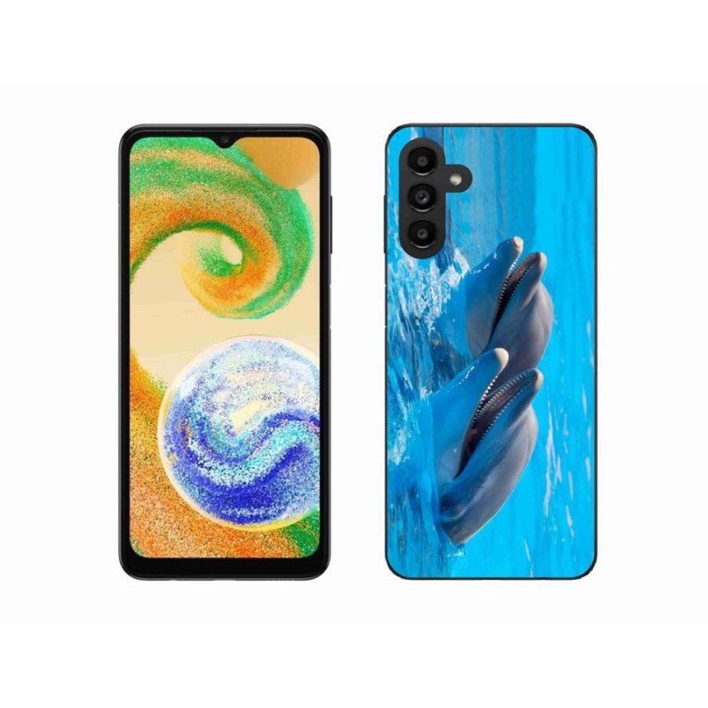 Gelový kryt mmCase na mobil Samsung Galaxy A04s (164.7x76.7x9.1mm) - delfíni