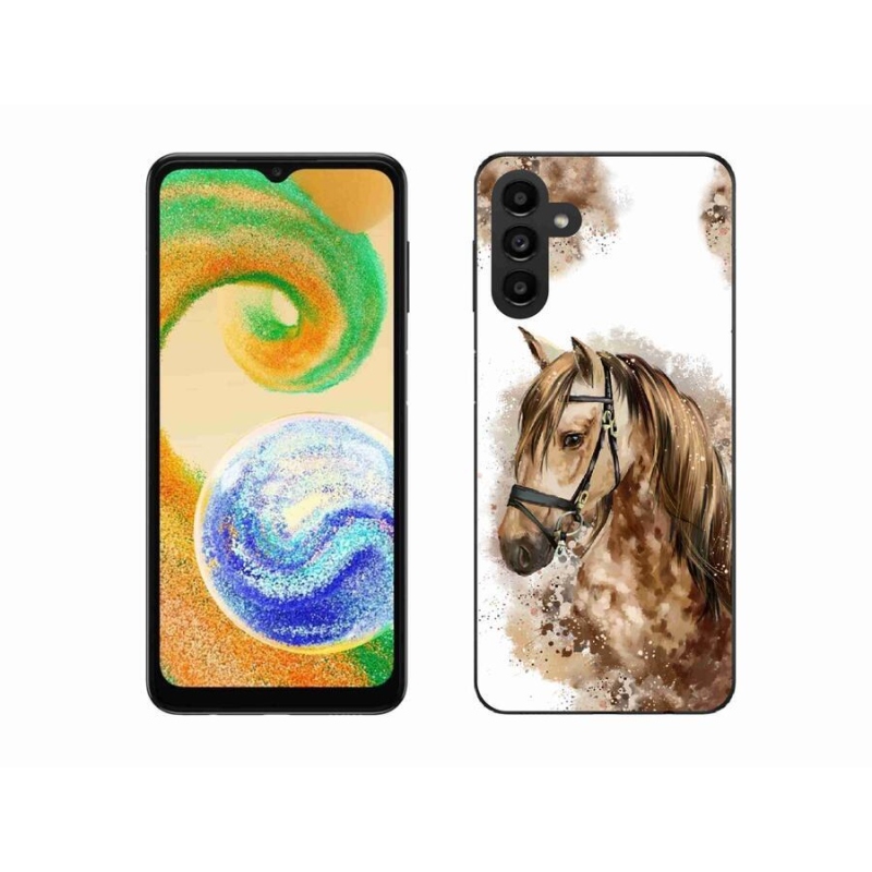 Gelový kryt mmCase na mobil Samsung Galaxy A04s (164.7x76.7x9.1mm) - hnědý kreslený kůň